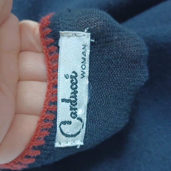 Carducci Womens  Cardigan Sweater Long Sleeve Black, embroidered, ptp - 24" - Picture 4 of 4